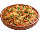 Чахохбили из курицы с ароматными томатами и кинзой