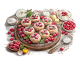 Кексы с творогом и малиной